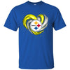 Pittsburgh Steelers T Shirt Hoodie Color Water Heart