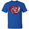 San Francisco 49ers T Shirt Hoodie Color Water Heart