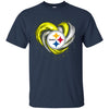 Pittsburgh Steelers T Shirt Hoodie Color Water Heart