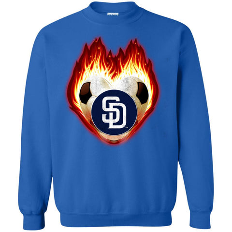 Soccer San Diego Padres T Shirts Hoodie Fire Heart
