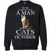 Cats T Shirts Hoodie  Never Underestimate A Man Who Loves Cats   OCTOBER
