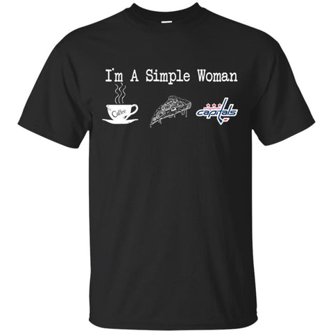Washington Capitals T Shirt Hoodie I Am A Simple Woman Love Coffe Pizza Washington Capitals