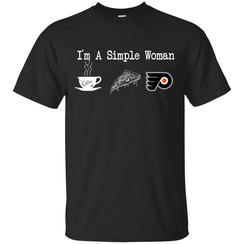 Philadelphia Flyers T Shirt Hoodie I Am A Simple Woman Love Coffe Pizza Philadelphia Flyers