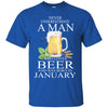 Beer T Shirts Hoodie  Never Underestimate A Man JANUARY