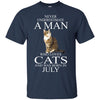 Cats T Shirts Hoodie  Never Underestimate A Man Who Loves Cats JULY