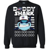 Daddy Shark Columbus Blue Jackets T Shirt Hoodie Ugly Christmas Sweater Daddy Shark Doo Doo Doo