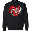San Francisco 49ers T Shirt Hoodie Color Water Heart