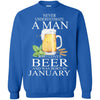 Beer T Shirts Hoodie  Never Underestimate A Man JANUARY