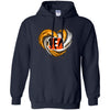 CINCINNATI BENGALS T Shirt Hoodie Color Water Heart