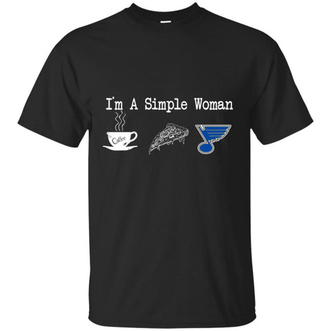 St. Louis Blues T Shirt Hoodie I Am A Simple Woman Love Coffe Pizza St. Louis Blues