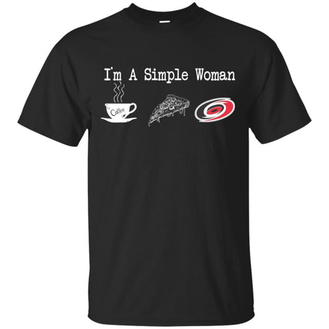 Carolina Hurricanes T Shirt Hoodie I Am A Simple Woman Love Coffe Pizza Carolina Hurricanes