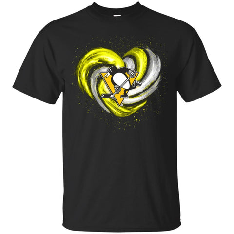 Pittsburgh Penguins T Shirt Hoodie Color Water Heart