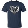 Oakland Raiders T Shirt Hoodie Color Water Heart