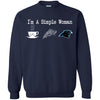 CAROLINA PANTHERS T Shirt Hoodie I Am A Simple Woman Love Coffe Pizza CAROLINA PANTHERS