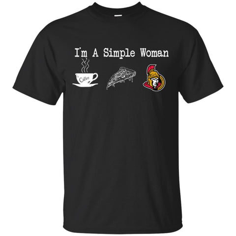Ottawa Senators T Shirt Hoodie I Am A Simple Woman Love Coffe Pizza Ottawa Senators