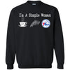 PHILADELPHIA 76ERS T Shirt Hoodie I Am A Simple Woman Love Coffe Pizza PHILADELPHIA 76ERS
