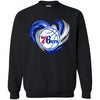 PHILADELPHIA 76ERS T Shirt Hoodie Color Water Heart