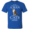 Cats T Shirts Hoodie  Never Underestimate A Man Who Loves Cats APRIL