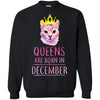 QUEENS CAT DECEMBER T-Shirts Hoodie Ugly Christmas Sweater