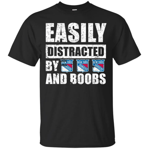 New York Rangers T Shirts Hoodie Easily Distracted By New York Rangers And Boobs