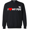 Pug T Shirts Hoodie  I Love My Pug