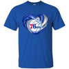 PHILADELPHIA 76ERS T Shirt Hoodie Color Water Heart
