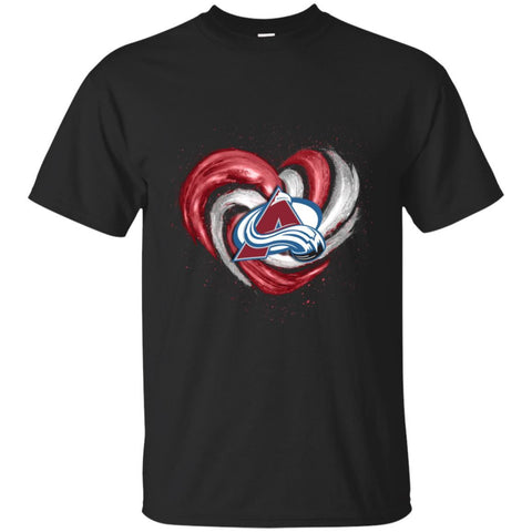 Colorado Avalanche T Shirt Hoodie Color Water Heart