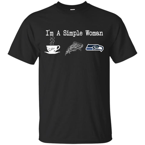 Seattle Seahawks T Shirt Hoodie I Am A Simple Woman Love Coffe Pizza Seattle Seahawks