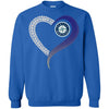 Seattle Mariners T Shirts Hoodie Love Heart