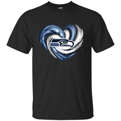 Seattle Seahawks T Shirt Hoodie Color Water Heart